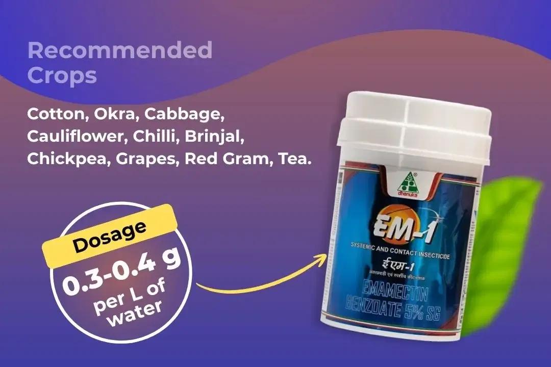 EM-1 Insecticide dosage per litre and recommended crops EM-1 Insecticide dosage per litre and recommended crops